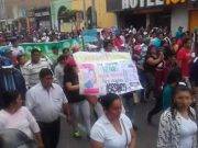 Paro en Barranca población se moviliza por la seguridad ciudadana