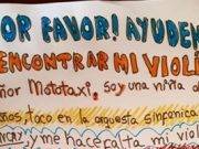 Facebook: Niña de 10 años con tierno cartel busca su violín que dejó en un mototaxi en Chancay