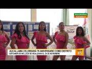 Candidatas que participan certamen de belleza a «Miss Aucallama 2018»