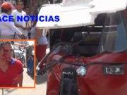Mototaxista resulta herido al chocar con camión mal estacionado en Av. Cahuas