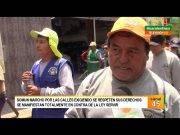 SOMUN Huaral marcho por las calles exigiendo se respeten sus derechos