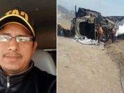 Chofer queda atrapado tras choque de dos camiones y muere calcinado en la Panamericana Norte