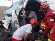 Chancay: Tres personas heridas tras choque de camión con un trailer.