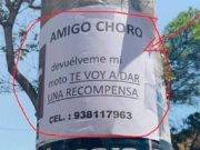 Joven pide a ladrón que le regrese su moto con curioso mensaje