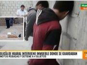 Policía de Huaral interviene inmueble donde se guardaban motos robadas y detiene a 4 sujetos