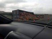 HUACHO: Trailer termina volcado en Km.144 de la panamericana norte.