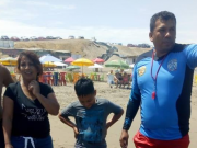 HUACHO: Heroico, policía rescata a niño que era arrastrado en playa colorado