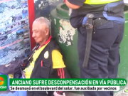 HUARAL: Anciano sufre descompensación en vía pública y recibe ayuda del personal de serenazgo y transeúntes