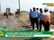 Avanza obra triangulo de Pasamayo hasta el cementerio de Aucallama.