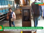 ¡Total imprudencia! Cables de energía tirados por el piso en verbena de Huaral