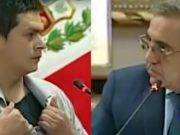 Congreso: policía mostró chaleco antibalas que tenía puesto y Del Castillo lo echó de sesión