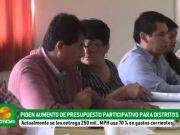 Piden aumento del Presupuesto Participativo para distritos de Huaral
