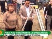 Aucallama: Alcalde de coloca primera piedra para obras en colegio de “Tres Estrellas”