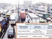Desde hoy rige el ‘pico y placa’ y carril especial para camiones de carga