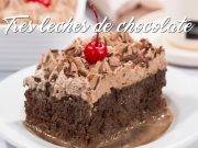 Día Internacional del Chocolate receta de la torta tres leches de chocolate