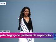 Mujer sin brazos postula en certamen de belleza tras prepararse en escuela de modelaje