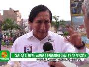 Carlos Almerí: “Vamos a proponer una Ley de pensión digna para el agricultor jornalero o eventual”.