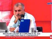 Nicolás Lúcar podría tener coronavirus y permanece aislado.