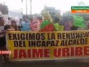Huaralinos marcharon en rechazo del caso Charo audios.