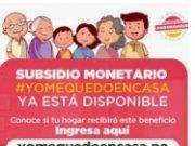 Bono 380 Segunda Vuelta Yo Me Quedo En Casa, ver beneficiarios