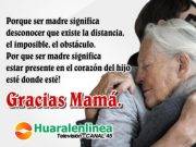 Feliz día Madre peruana y huaralina, que en estos días has multiplicado tus esfuerzos