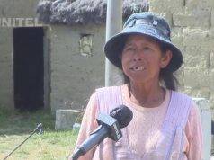Abuelita viaja en un carrito de juguete para cobrar su bono económico