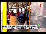 Paro indefinido de transportistas iniciaría desde hoy por falta de subsidio del estado