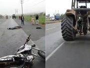 Motociclista muere en violento choque contra tractor en Végueta.