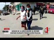 Tumbes: Bala perdida durante persecución policial impacta a menor de 14 años falleciendo en el acto.