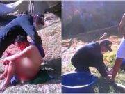 Cusco: policía asea y viste a persona enferma a fin de llevarla al banco a que cobre su bono