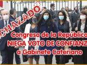 NEGACIÓN DEL VOTO DE CONFIANZA, PREMIO A LA INDIFERENCIA HACIA LOS QUE MAS NECESITAN