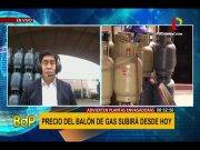 Precio del balón de gas subirá desde hoy