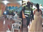 Novios, pastor e invitados terminaron en la comisaría por realizar matrimonio evangélico en Huancayo