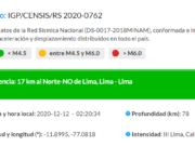 Sismo de 4 grados despertó ayer a los huaralinos a las 2:20 de la madrugada