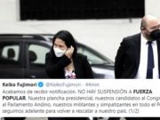 Fuerza Popular: Poder Judicial rechazó pedido de suspensión de sus actividades políticas