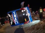 Chancay: Bus repleto de pasajeros volcó en Panamericana Norte.