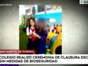Clausuran colegio por realizar clausura sin respetar protocolos de bioseguridad.