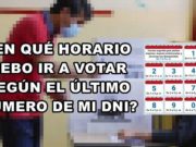 Elecciones 2021: ¿En qué horario debo ir a votar según el último número de mi DNI?