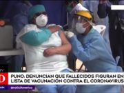 Puno: Denuncian que nombres de fallecidos estaban en lista de vacunación contra COVID-19