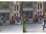 Féminas toman conocida esquina de Huaral en plena pandemia