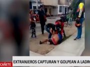 Mototaxistas extranjeros capturan y golpean a ladrón de celulares en Cañete