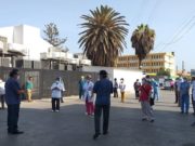 Médicos del Hospital Regional de Huacho realizan protesta respaldando al exdirector del Nosocomio