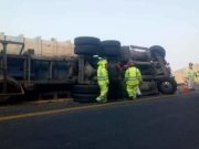 ¡Lo Último! Camión sufrió aparatoso accidente en el serpentín de Pasamayo