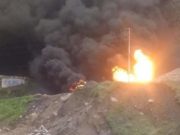 Carretera Central: incendio de gran magnitud por explosión de vehículos que transportaban combustible en el kilómetro 85