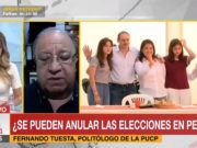 Politólogo Fernando Tuesta explica que es casi imposible anular las elecciones (VIDEO)