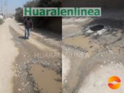 Denuncian grave contaminación en la carretera de ingreso al CP. Túpac por las aguas servidas