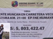 Gobierno Regional de Lima inicia construcción del puente Huacán en Santa María