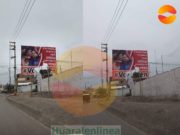Letrero con mensaje político colocado en Huaral fue destruido por transeúntes