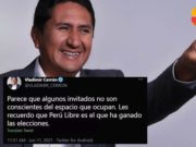 Vladimir Cerrón: «Les recuerdo que Perú Libre es el que ha ganado las elecciones»
