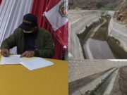 Firman convenio para el mantenimiento del canal de regadío en el sector Huando